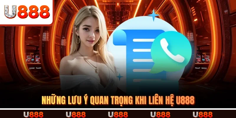 Những lưu ý quan trọng khi liên hệ U888 Những lưu ý quan trọng khi liên hệ U888